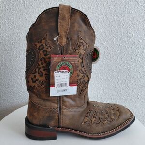 Nwob Laredo EmmylouRustic Brown Leather Leopard